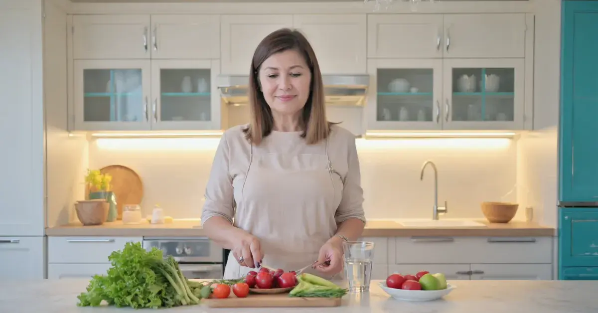 A calm, healthy home-cooked meal