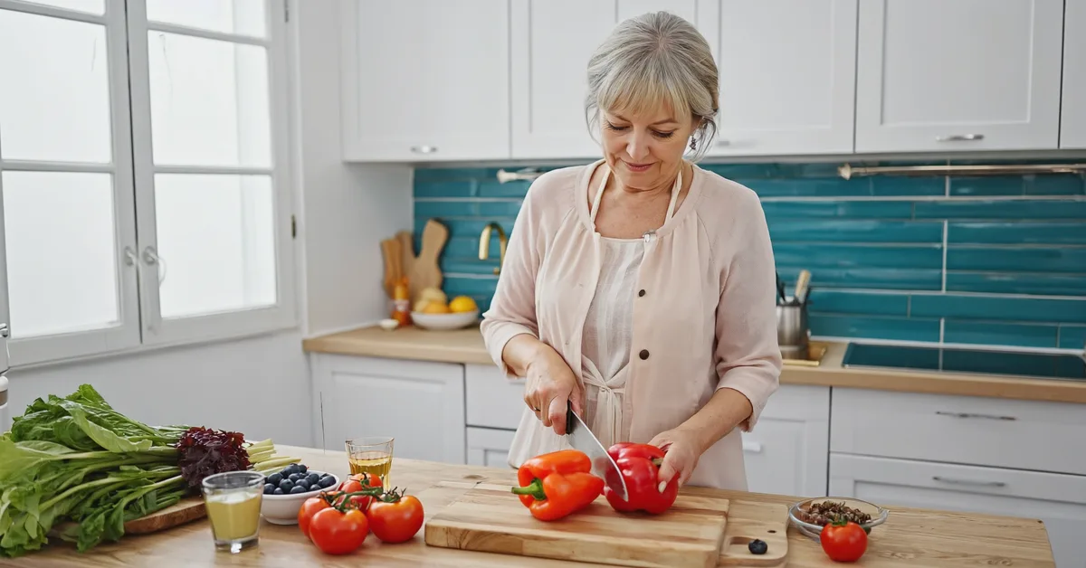 Irish woman enjoying healthy meal prep β Slimbr weight-loss support