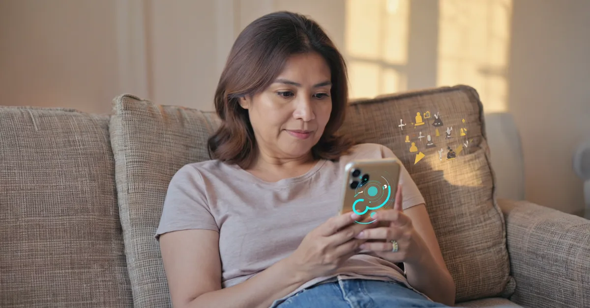 Irish woman enjoying app support abstract β Slimbr weight-loss support