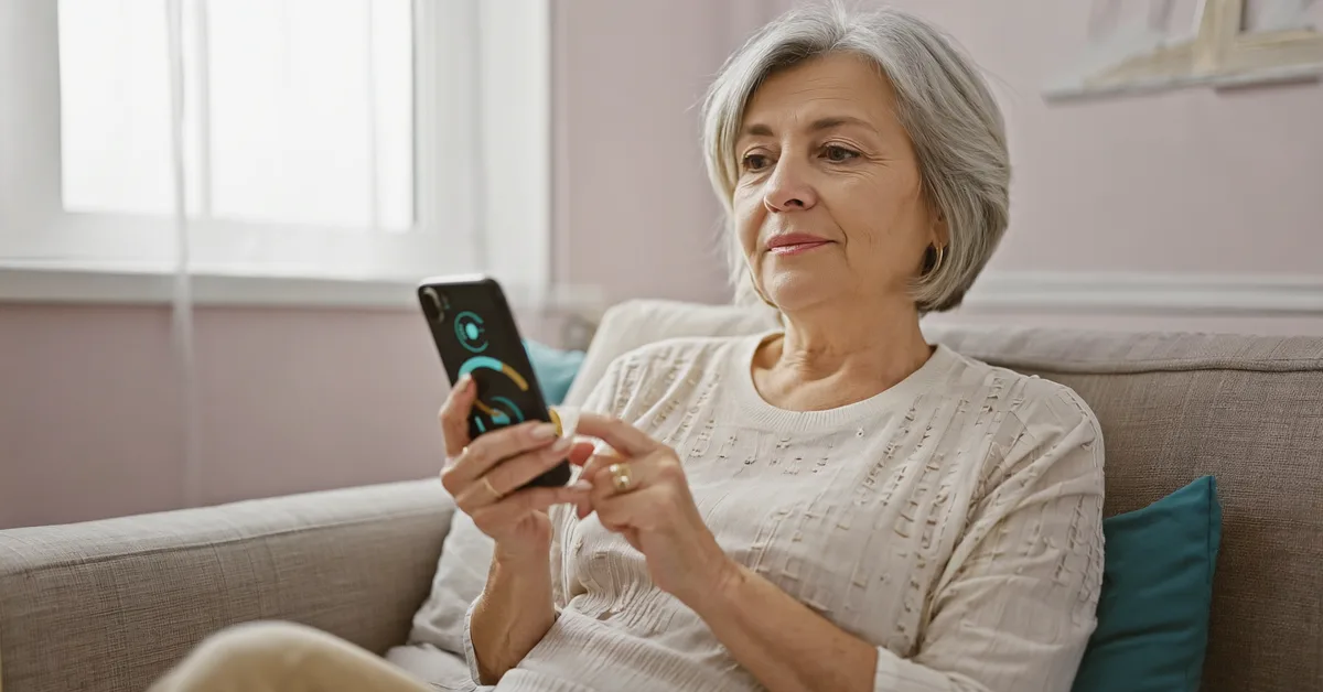 Irish woman enjoying app support abstract β Slimbr weight-loss support