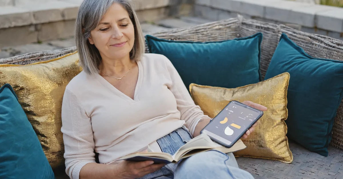 Irish woman enjoying brand card journey β Slimbr weight-loss support
