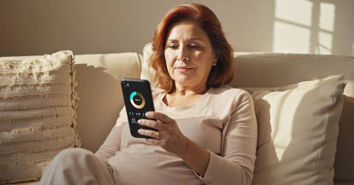 Irish woman enjoying app support abstract β Slimbr weight-loss support