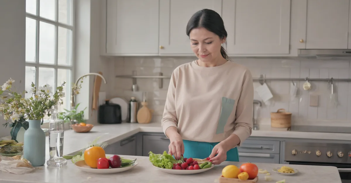 Irish woman enjoying healthy meal prep β Slimbr weight-loss support