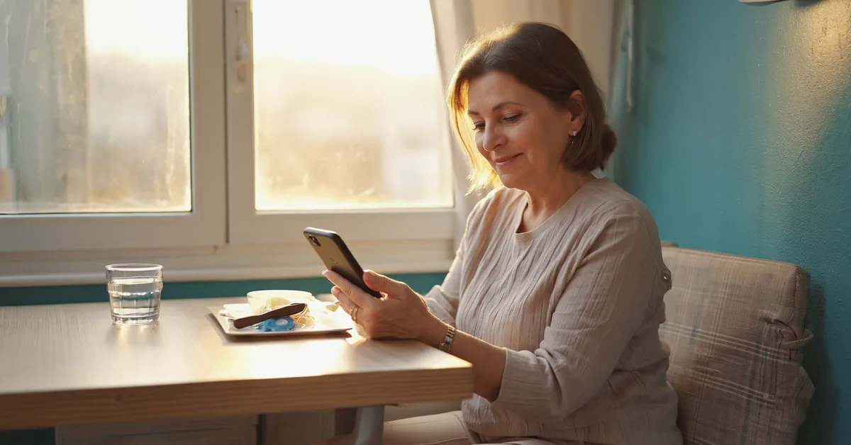 Irish woman enjoying morning routine β Slimbr weight-loss support