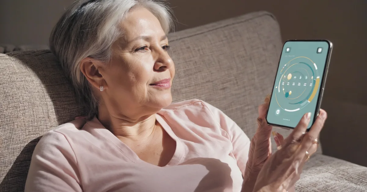 Irish woman enjoying app support abstract β Slimbr weight-loss support